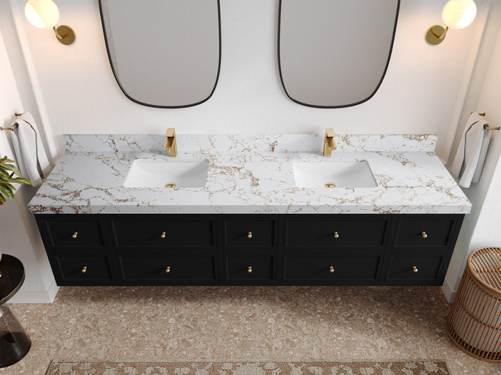Roswell Floating 84 in. W x 22 in. D Double Sink Bathroom Vanity - photo 38