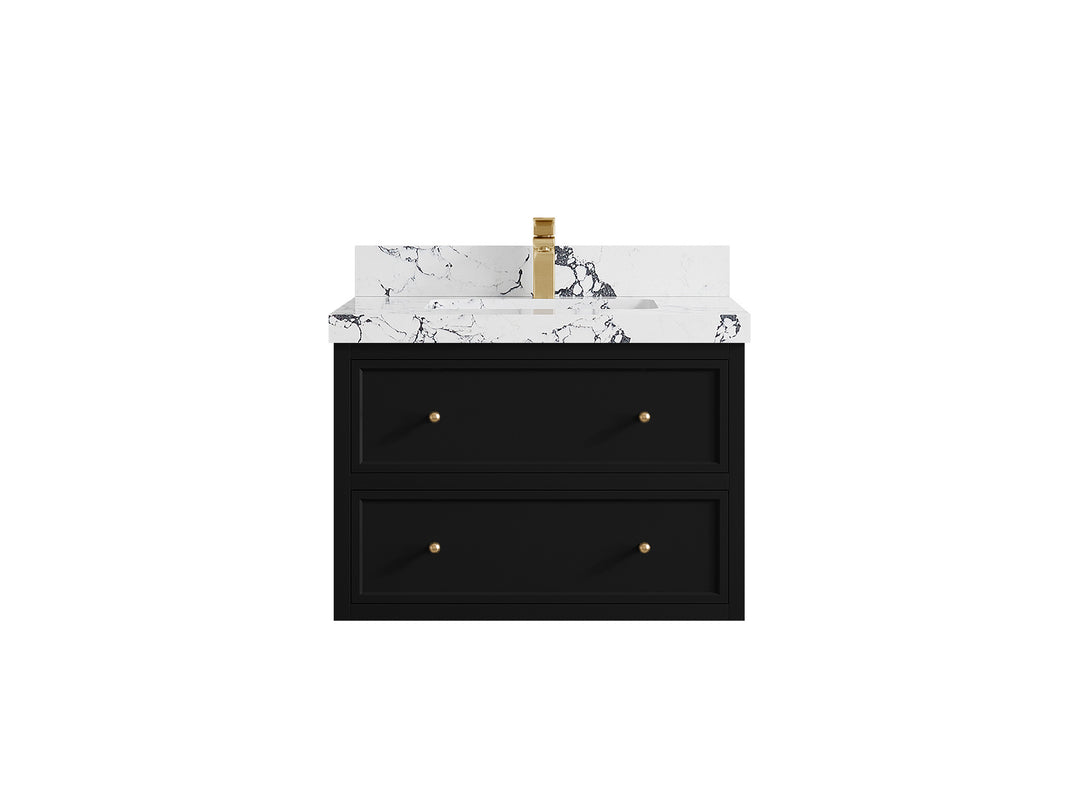 Roswell Floating 30 in. W x 22 in. D Single Sink Bathroom Vanity