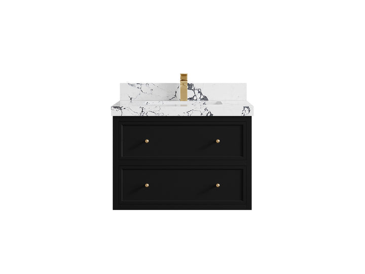 Roswell Floating 30 in. W x 22 in. D Single Sink Bathroom Vanity - photo 41