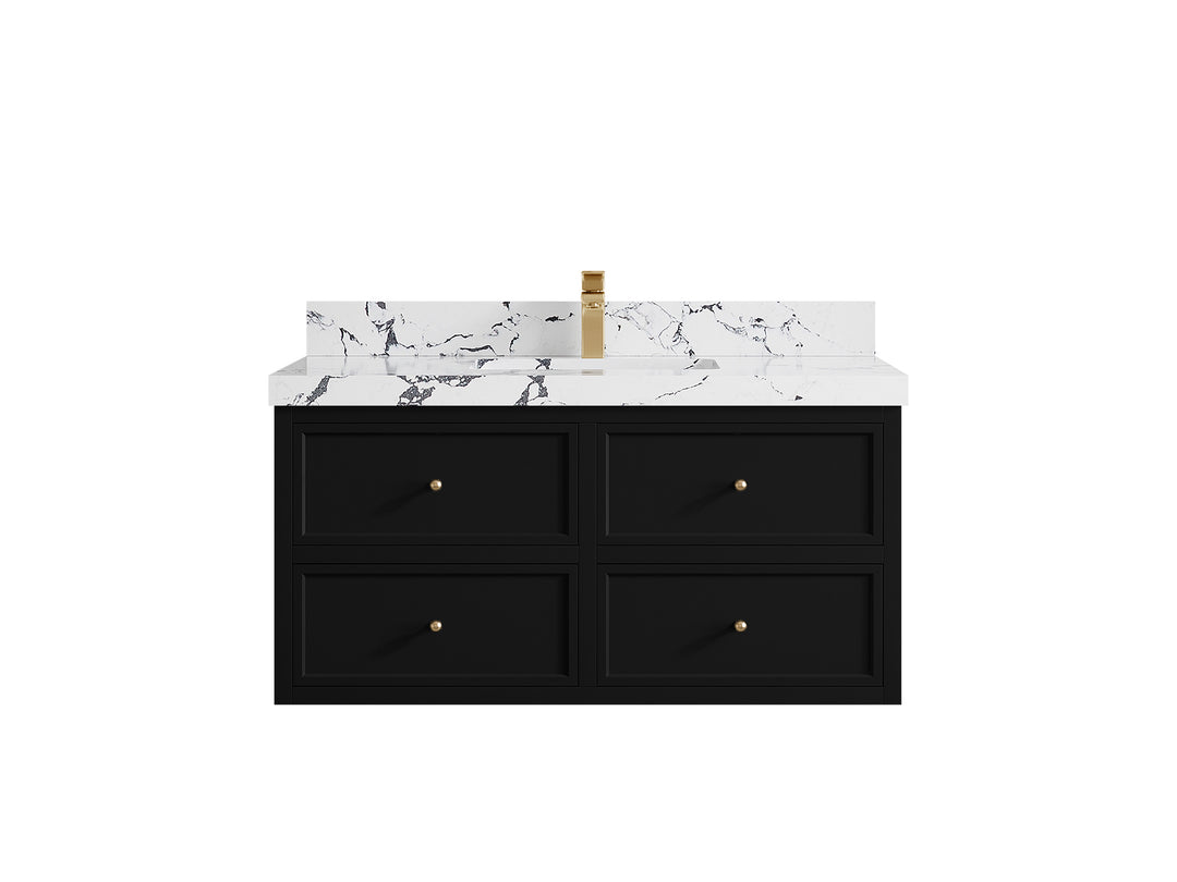 Roswell Floating 42 in. W x 22 in. D Single Sink Bathroom Vanity