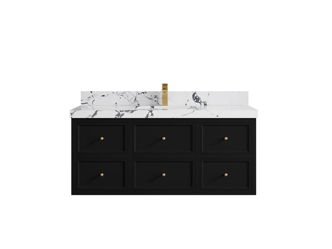 Roswell Floating 48 in. W x 22 in. D Single Sink Bathroom Vanity