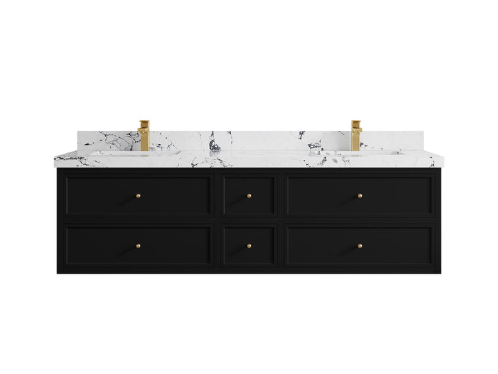 Roswell Floating 72 in. W x 22 in. D Double Sink Bathroom Vanity - photo 39