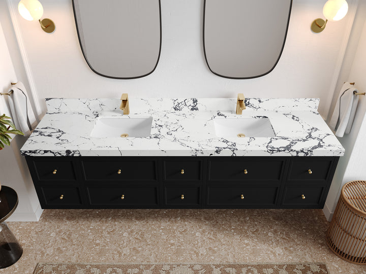 Roswell Floating 84 in. W x 22 in. D Double Sink Bathroom Vanity - photo 40