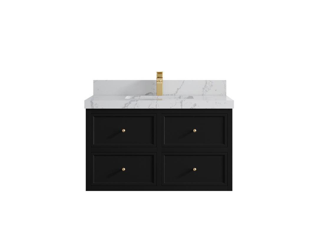 Roswell Floating 36 in. W x 22 in. D Center Sink Bathroom Vanity