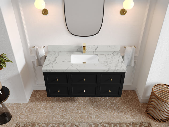 Roswell Floating 48 in. W x 22 in. D Single Sink Bathroom Vanity - photo 42