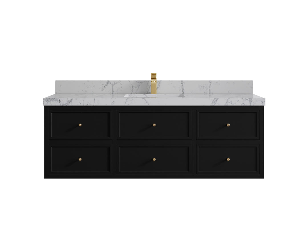 Roswell Floating 60 in. W x 22 in. D Single Sink Bathroom Vanity