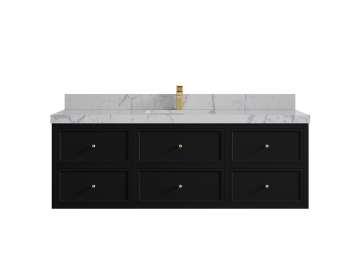 Roswell Floating 60 in. W x 22 in. D Single Sink Bathroom Vanity - photo 43