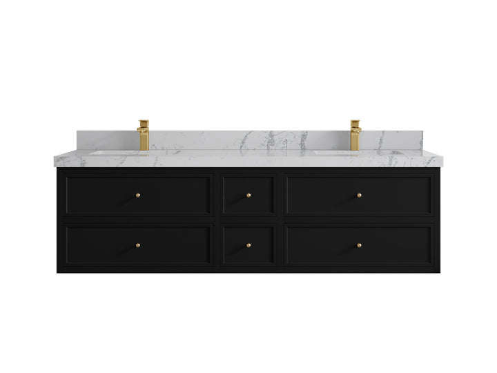 Roswell Floating 72 in. W x 22 in. D Double Sink Bathroom Vanity - photo 41
