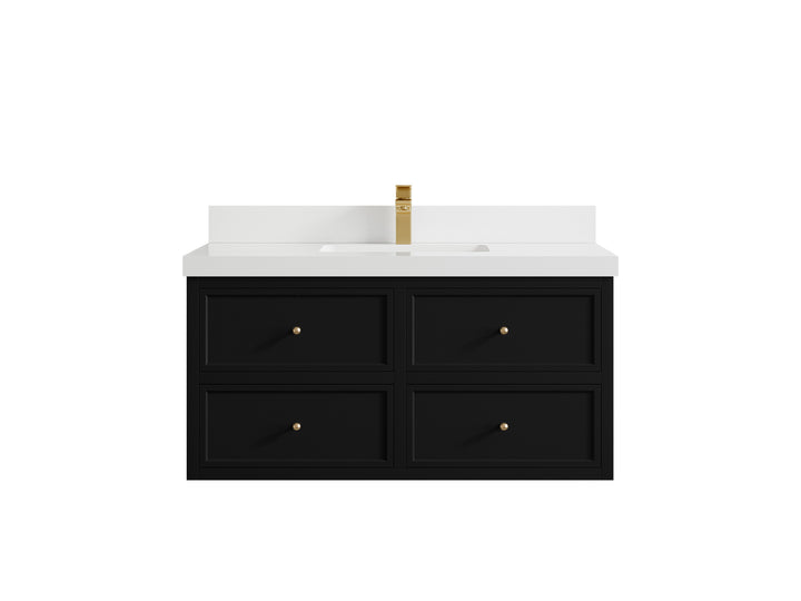 Roswell Floating 42 in. W x 22 in. D Single Sink Bathroom Vanity - photo 45