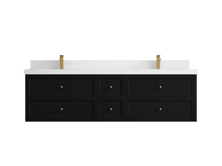 Roswell Floating 72 in. W x 22 in. D Double Sink Bathroom Vanity - photo 43