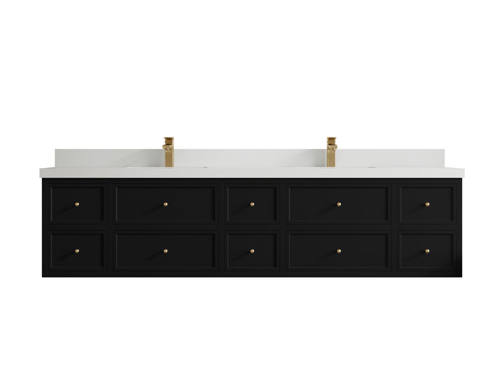Roswell Floating 84 in. W x 22 in. D Double Sink Bathroom Vanity - photo 45