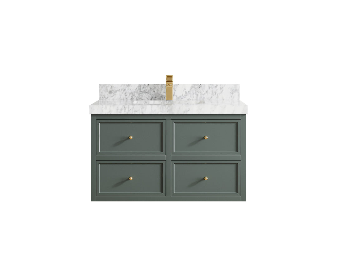 Roswell Floating 36 in. W x 22 in. D Center Sink Bathroom Vanity