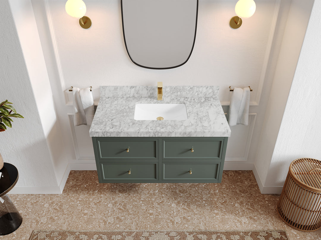 Roswell Floating 42 in. W x 22 in. D Single Sink Bathroom Vanity