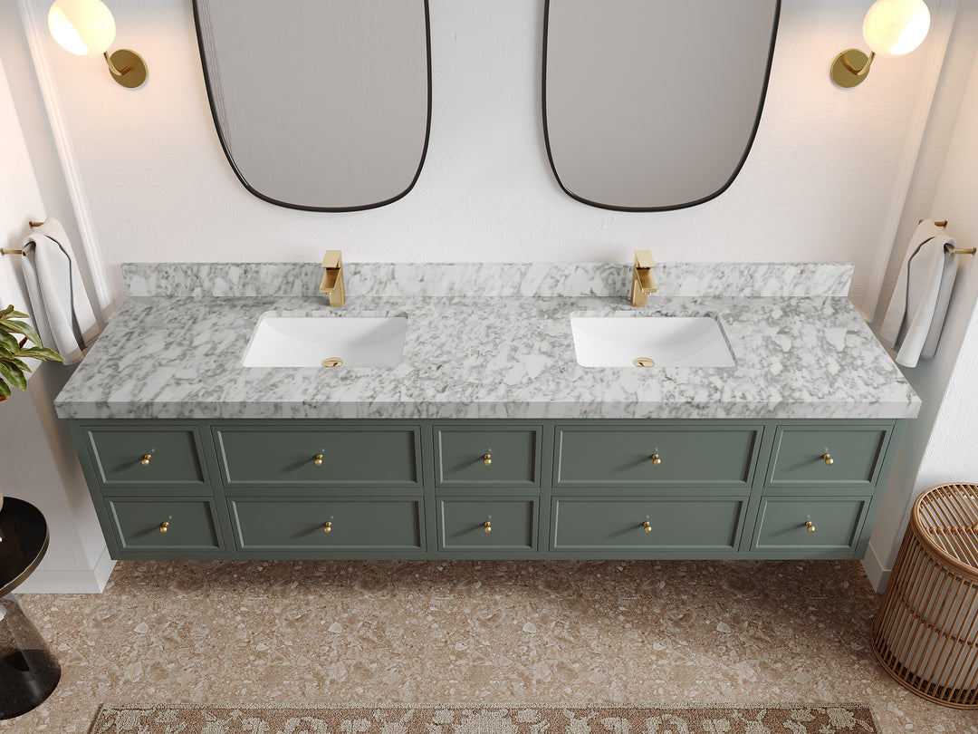 Roswell Floating 84 in. W x 22 in. D Double Sink Bathroom Vanity