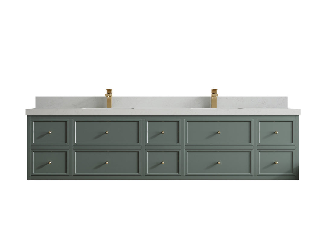 Roswell Floating 84 in. W x 22 in. D Double Sink Bathroom Vanity