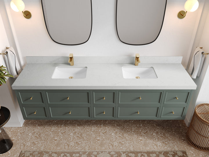 Roswell Floating 84 in. W x 22 in. D Double Sink Bathroom Vanity - photo 12