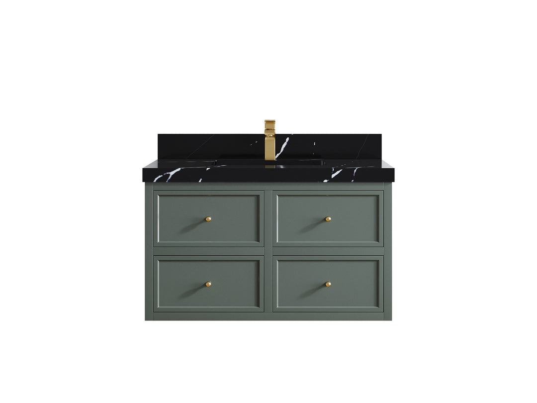 Roswell Floating 36 in. W x 22 in. D Center Sink Bathroom Vanity