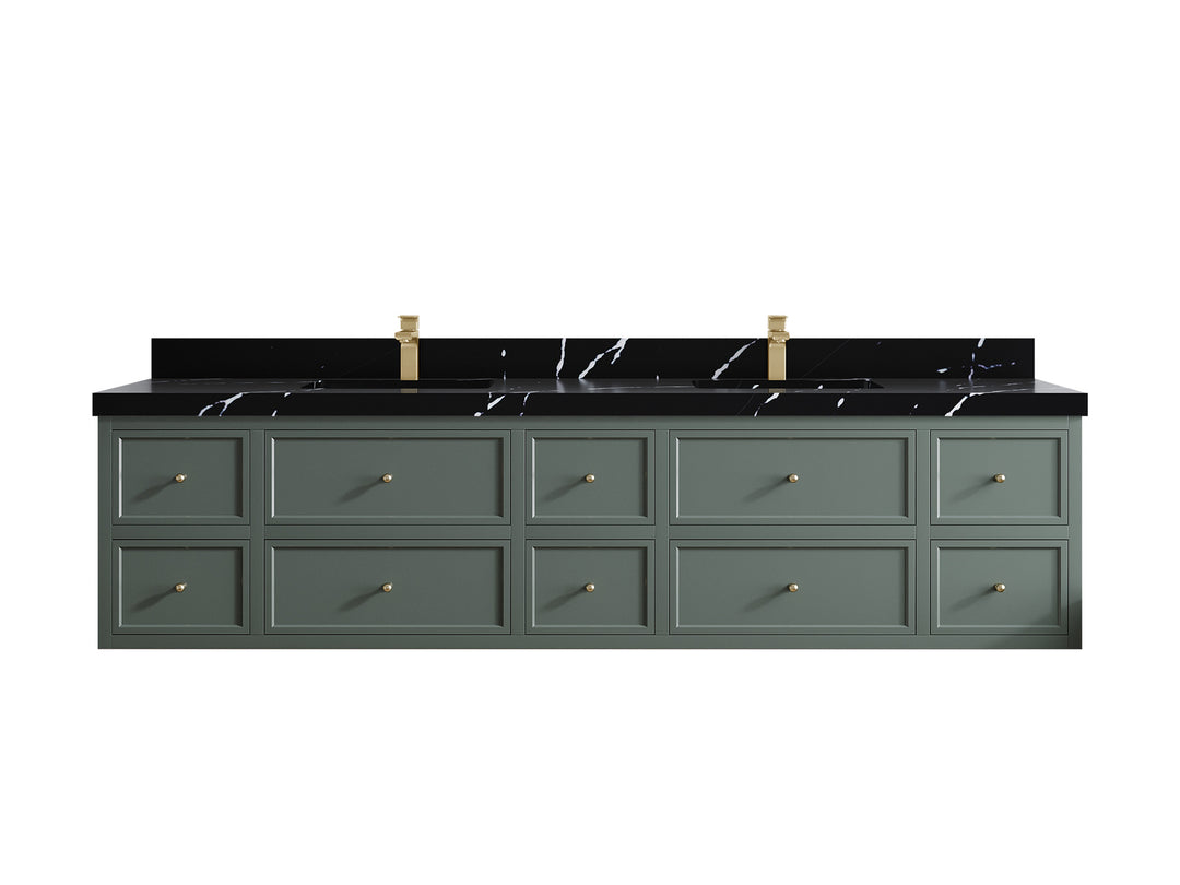 Roswell Floating 84 in. W x 22 in. D Double Sink Bathroom Vanity