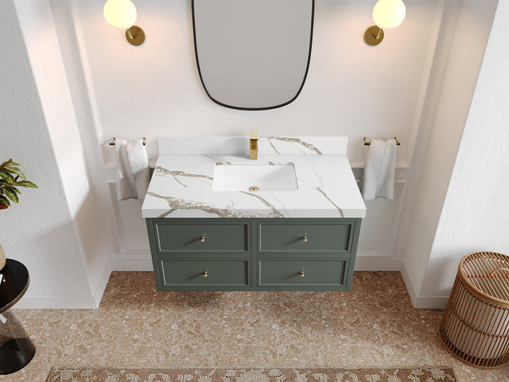 Roswell Floating 42 in. W x 22 in. D Single Sink Bathroom Vanity - photo 14
