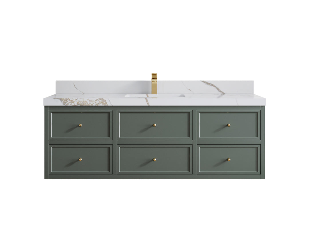 Roswell Floating 60 in. W x 22 in. D Single Sink Bathroom Vanity