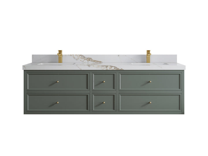 Roswell Floating 72 in. W x 22 in. D Double Sink Bathroom Vanity - photo 11