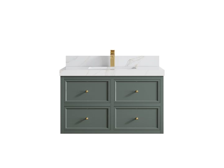 Roswell Floating 36 in. W x 22 in. D Center Sink Bathroom Vanity - photo 21