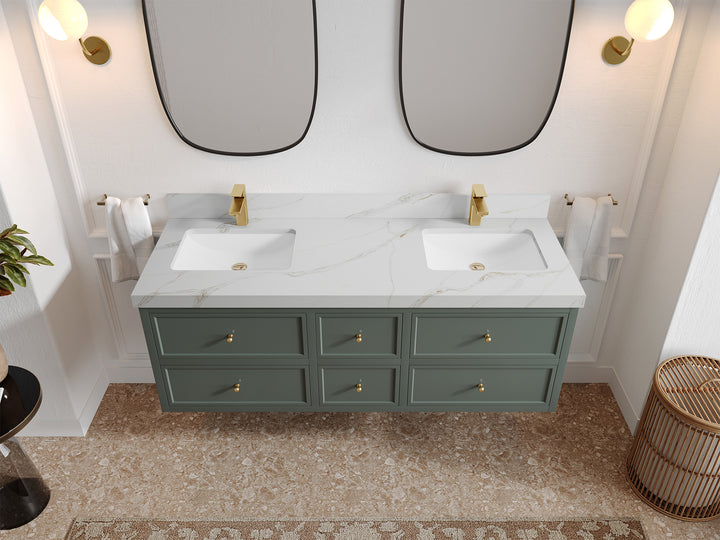 Roswell Floating 60 in. W x 22 in. D Double Sink Bathroom Vanity - photo 20