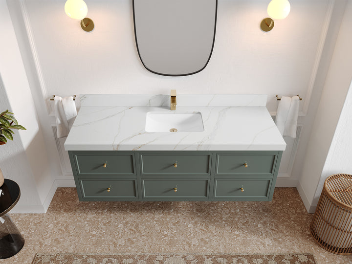 Roswell Floating 60 in. W x 22 in. D Single Sink Bathroom Vanity - photo 20