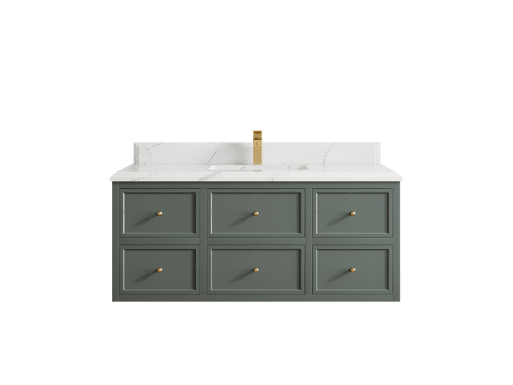 Roswell Floating 48 in. W x 22 in. D Single Sink Bathroom Vanity - photo 23