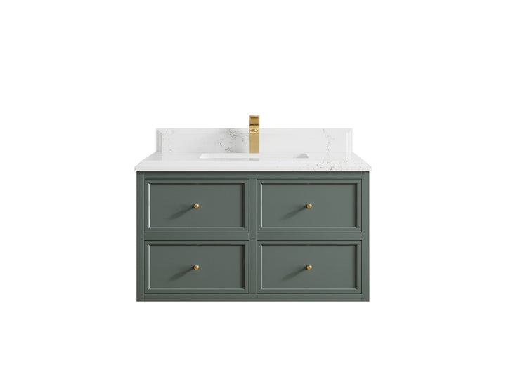 Roswell Floating 36 in. W x 22 in. D Center Sink Bathroom Vanity - photo 25