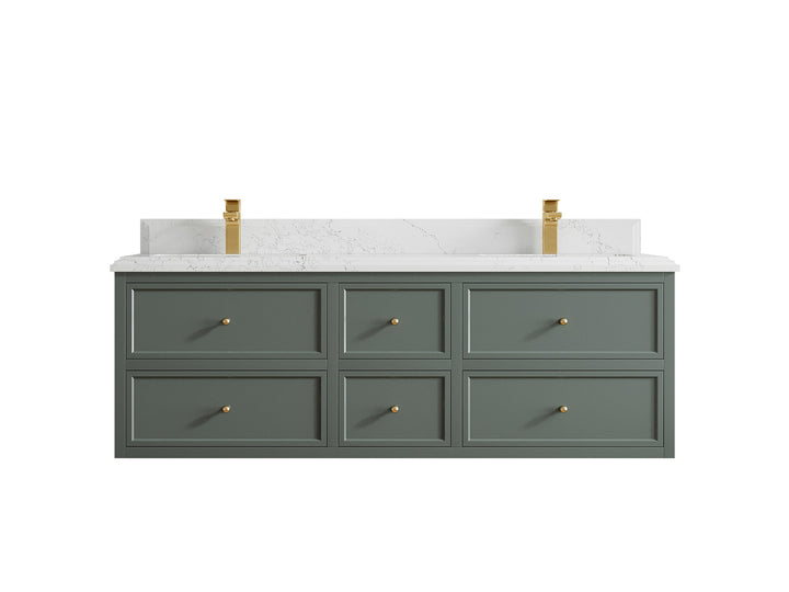 Roswell Floating 60 in. W x 22 in. D Double Sink Bathroom Vanity - photo 25