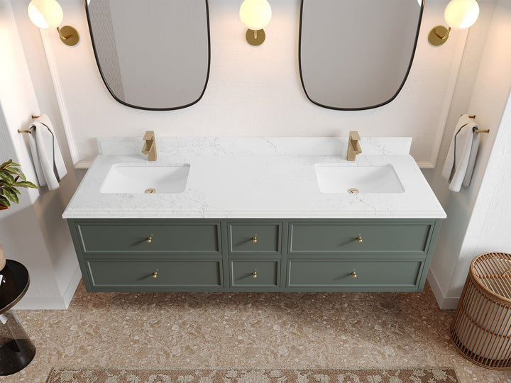 Roswell Floating 72 in. W x 22 in. D Double Sink Bathroom Vanity - photo 24