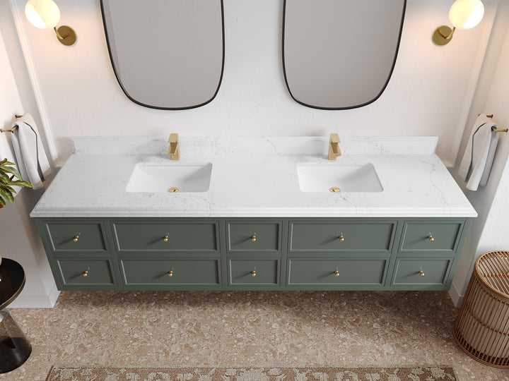 Roswell Floating 84 in. W x 22 in. D Double Sink Bathroom Vanity - photo 24