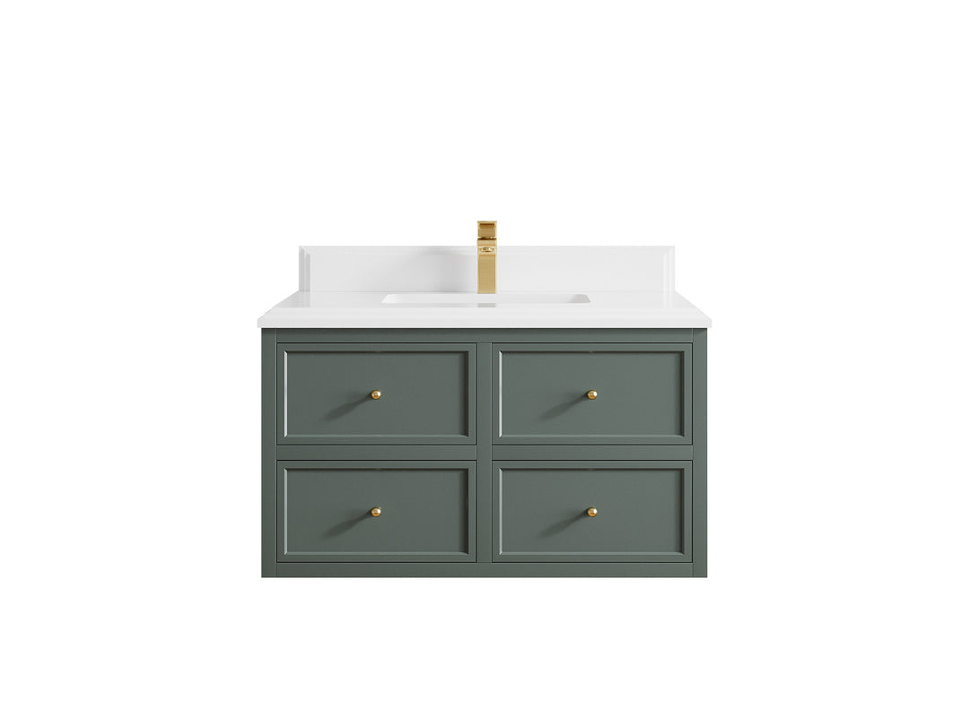 Roswell Floating 36 in. W x 22 in. D Center Sink Bathroom Vanity