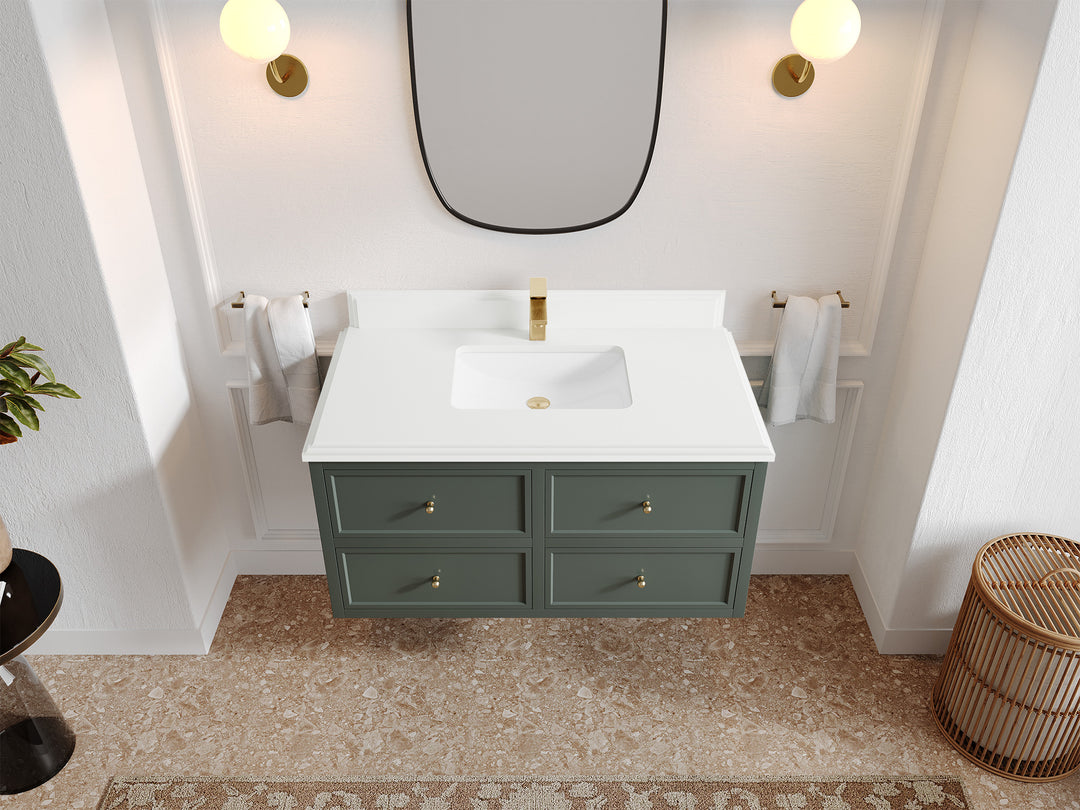 Roswell Floating 42 in. W x 22 in. D Single Sink Bathroom Vanity