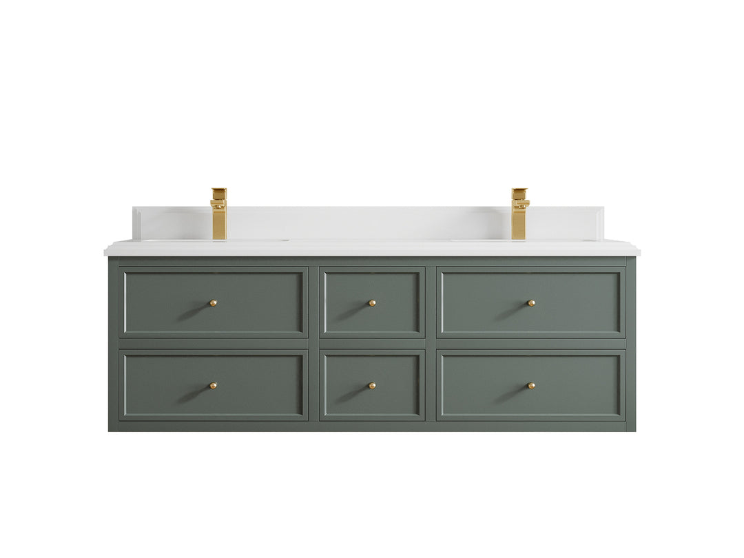 Roswell Floating 60 in. W x 22 in. D Double Sink Bathroom Vanity
