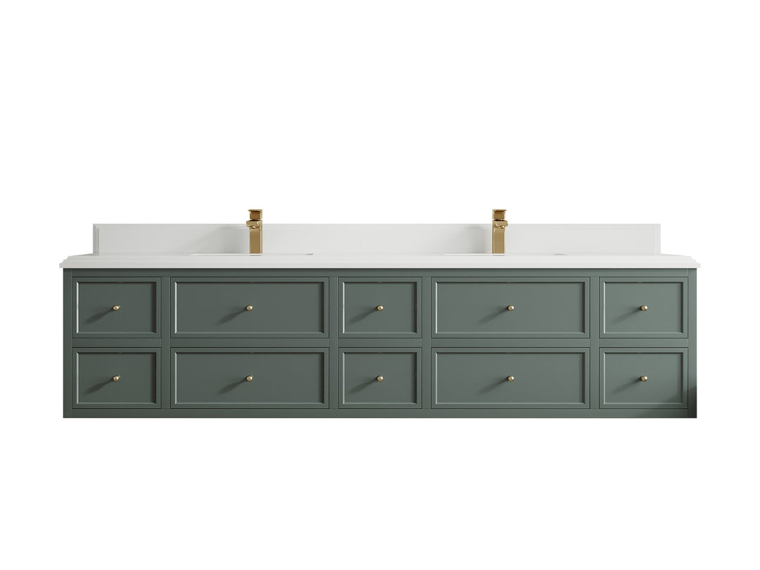 Roswell Floating 84 in. W x 22 in. D Double Sink Bathroom Vanity