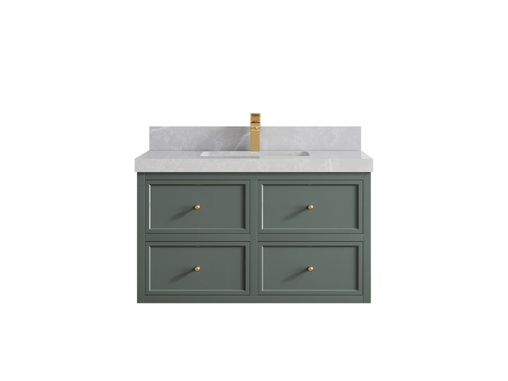 Roswell Floating 36 in. W x 22 in. D Center Sink Bathroom Vanity - photo 31