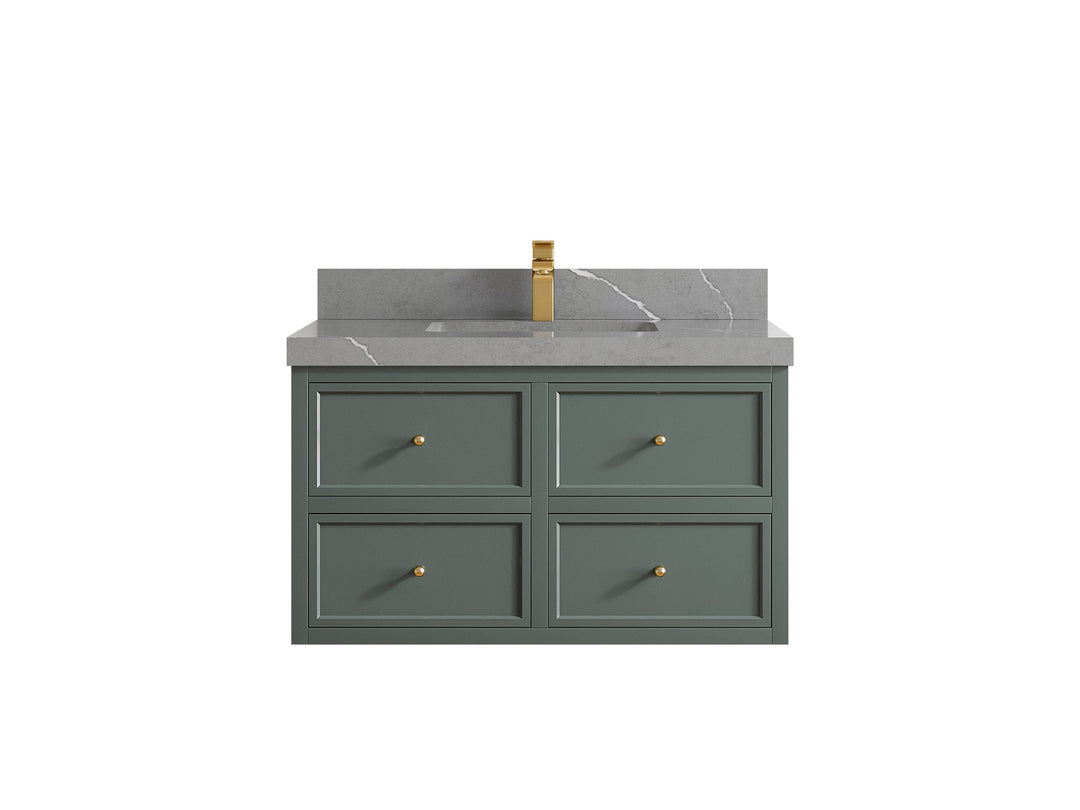 Roswell Floating 36 in. W x 22 in. D Center Sink Bathroom Vanity