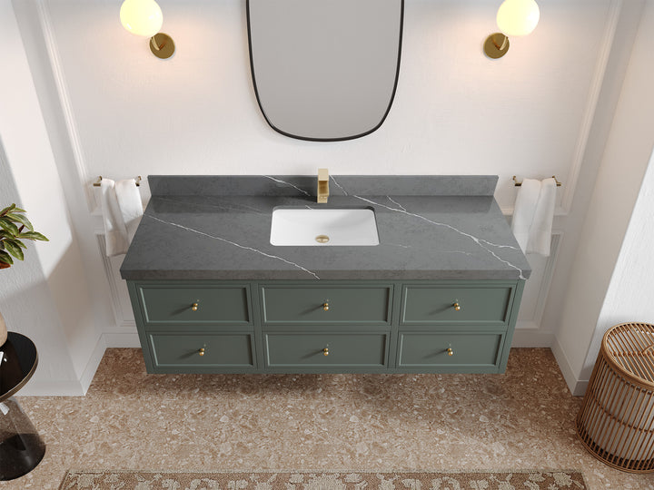 Roswell Floating 60 in. W x 22 in. D Single Sink Bathroom Vanity - photo 32