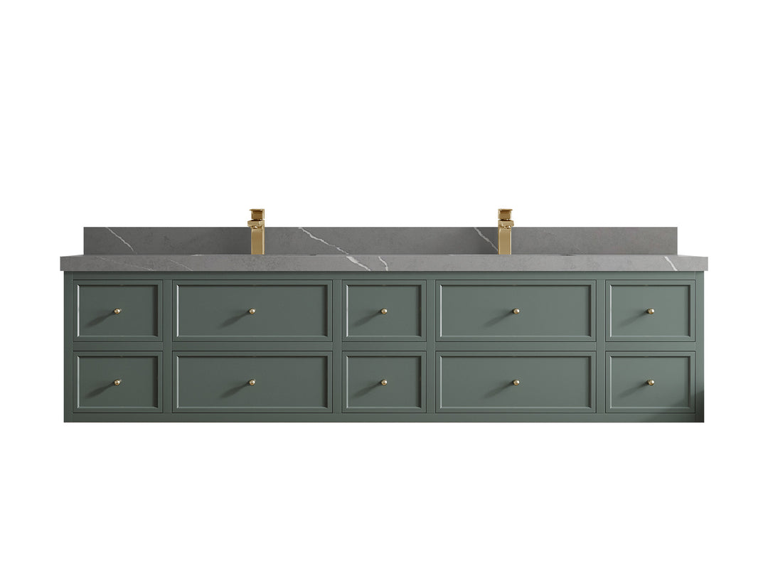 Roswell Floating 84 in. W x 22 in. D Double Sink Bathroom Vanity