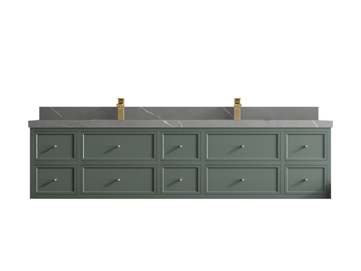 Roswell Floating 84 in. W x 22 in. D Double Sink Bathroom Vanity - photo 33