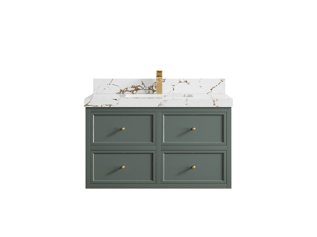 Roswell Floating 36 in. W x 22 in. D Center Sink Bathroom Vanity