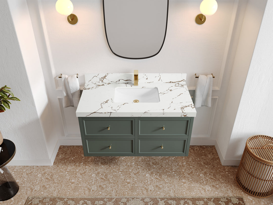 Roswell Floating 42 in. W x 22 in. D Single Sink Bathroom Vanity