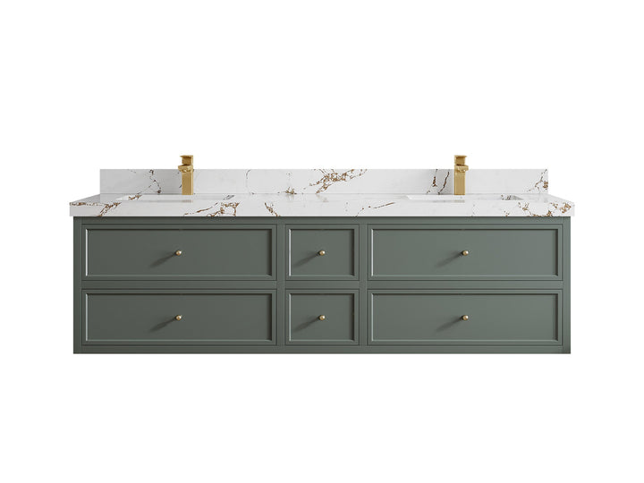 Roswell Floating 72 in. W x 22 in. D Double Sink Bathroom Vanity - photo 35