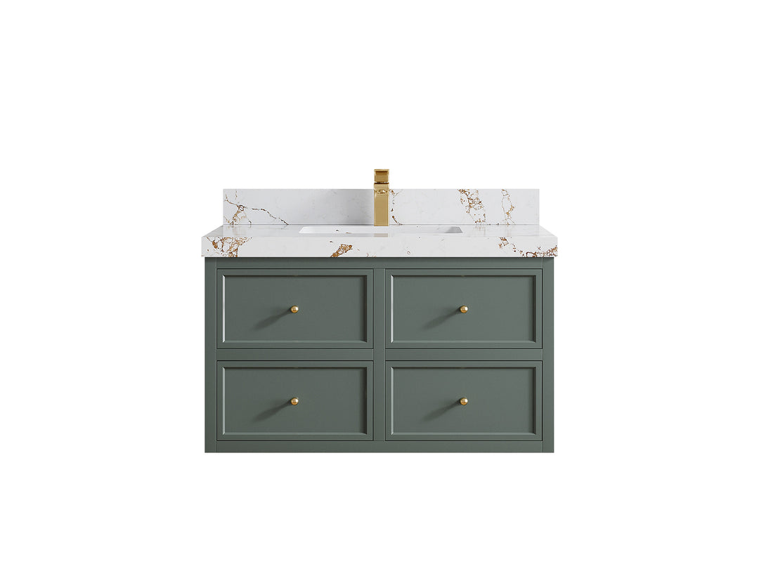 Roswell Floating 36 in. W x 22 in. D Center Sink Bathroom Vanity