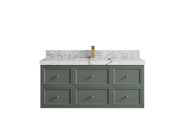 Roswell Floating 48 in. W x 22 in. D Single Sink Bathroom Vanity - photo 37