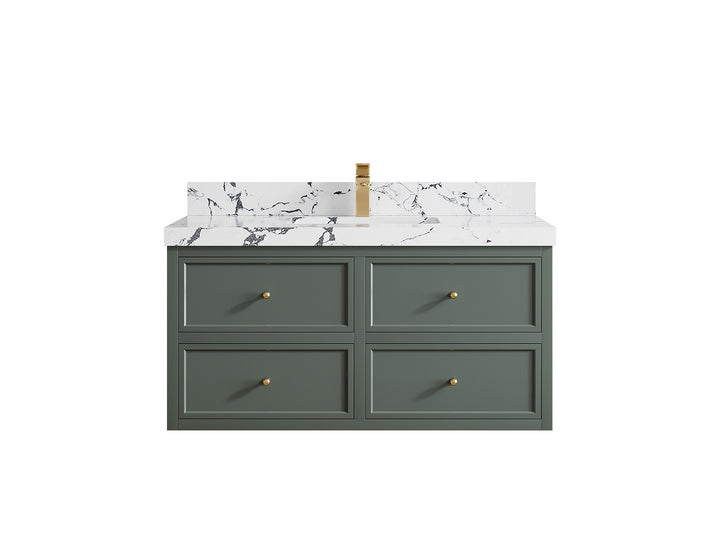 Roswell Floating 42 in. W x 22 in. D Single Sink Bathroom Vanity - photo 39