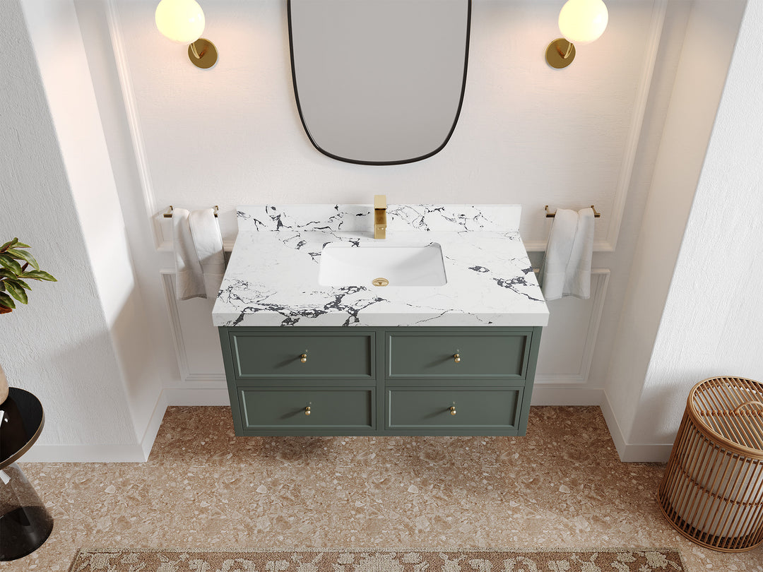 Roswell Floating 42 in. W x 22 in. D Single Sink Bathroom Vanity