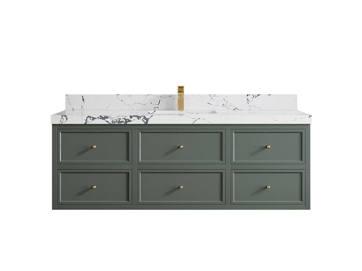 Roswell Floating 60 in. W x 22 in. D Single Sink Bathroom Vanity - photo 39